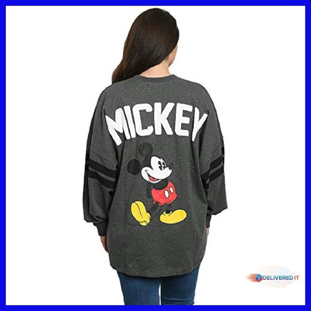 Oversized Long Sleeve Crewneck Jersey Shirt - 100% Cotton - Loose Fit - Picture 2 of 7